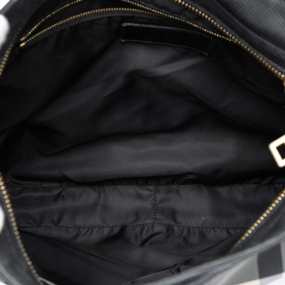 Pre-Loved Burberry Check Nylon Grafton Hobo - Picture 4 of 6